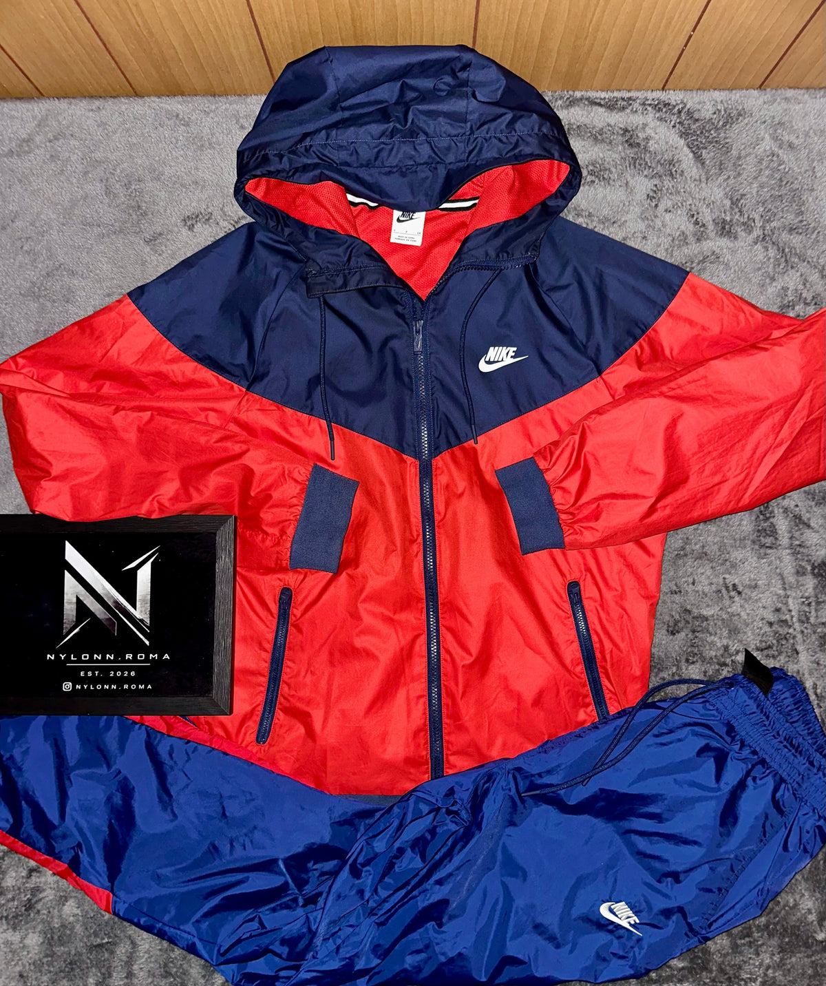 TRACKSUIT NIKE NYLON • NAVY/ROSSO