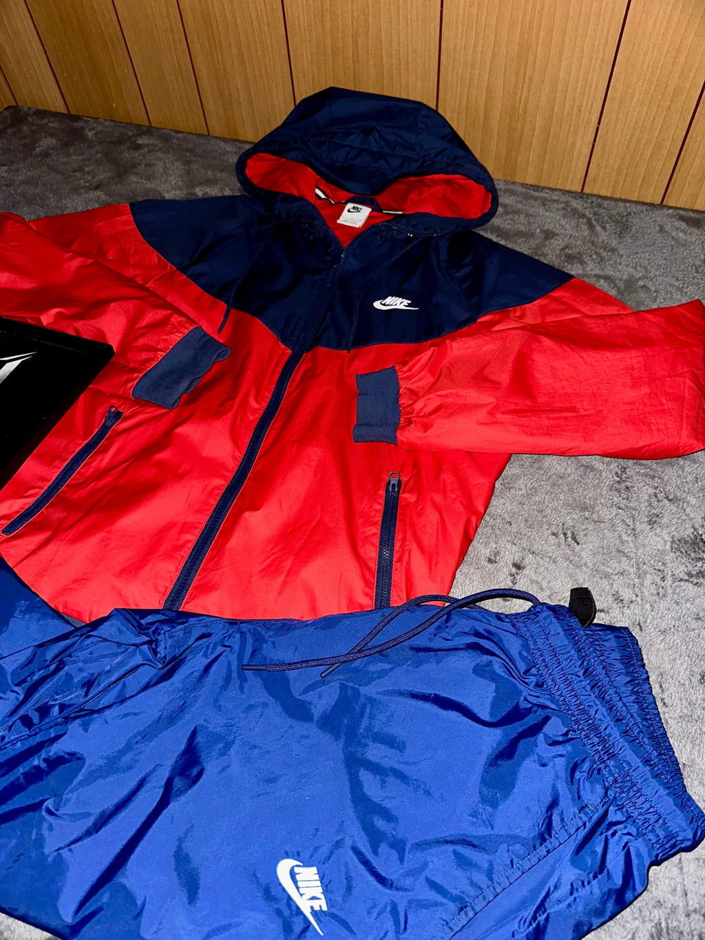 TRACKSUIT NIKE NYLON • NAVY/ROSSO