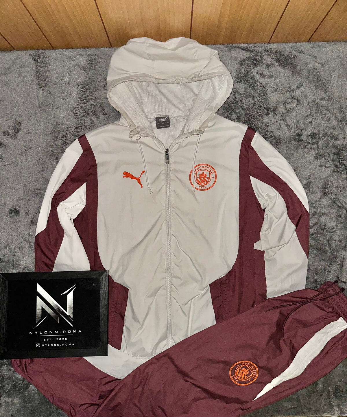 TRACKSUIT MANCHESTER CITY • BIANCO / BORDEAUX