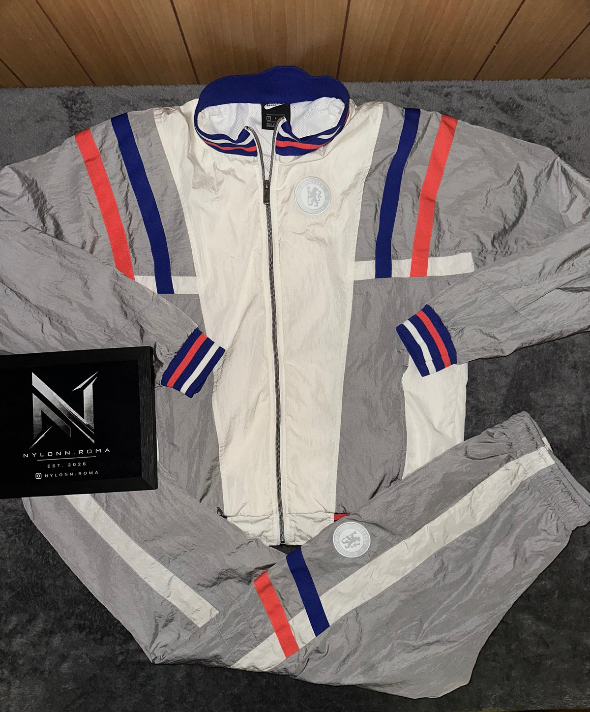 TRACKSUIT NIKE CHELSEA NYLON• GRIGIO / BIANCO / BLU