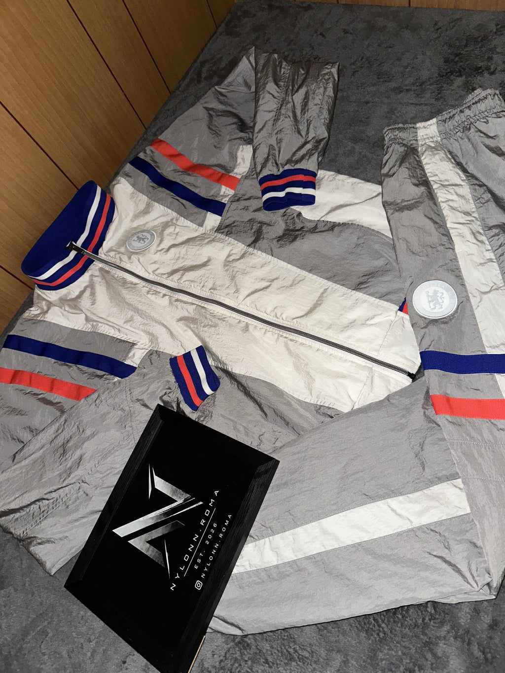 TRACKSUIT NIKE CHELSEA NYLON• GRIGIO / BIANCO / BLU