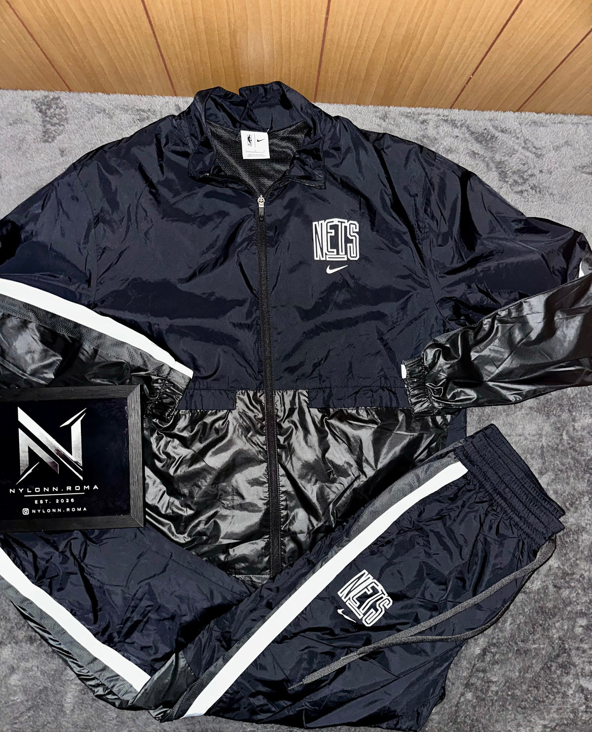 TRACKSUIT BROOKLYN NETS • NERO / BIANCO