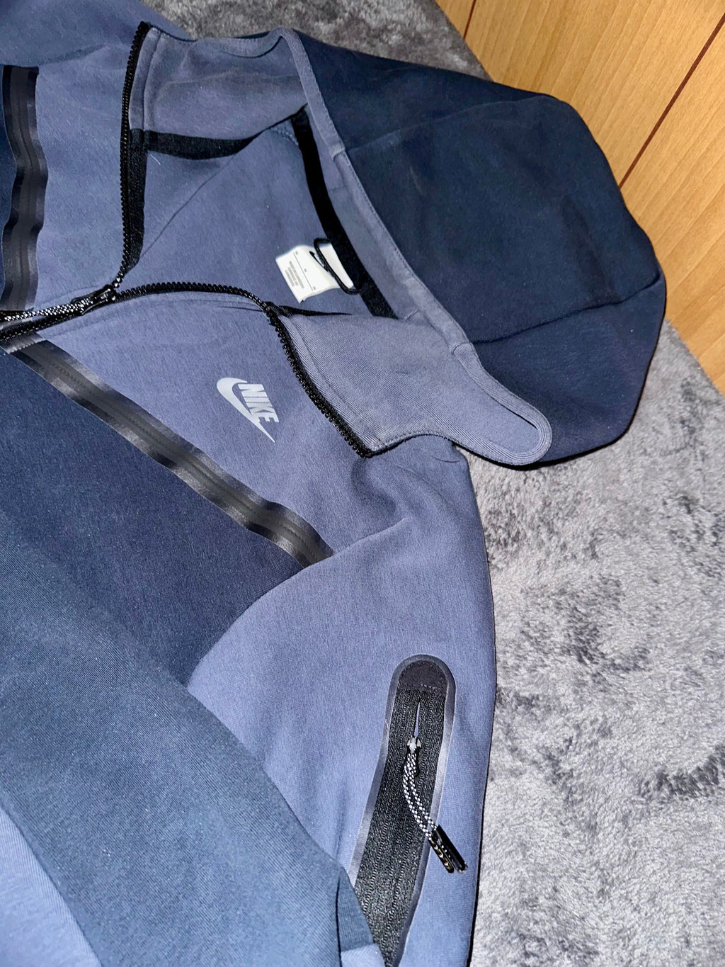 TRACKSUIT NIKE TECH NOTTE CON CAPPUCCIO • GRIGIO BLU / BLU NOTTE